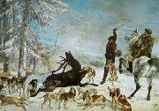 Gustave Courbet The kill of deer oil